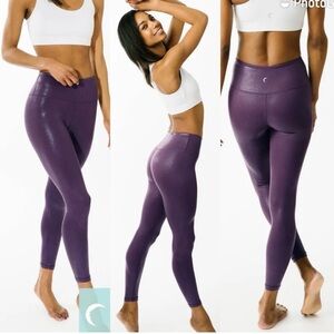 ZYIA plum metallic plus light n tight high-rise 7/8